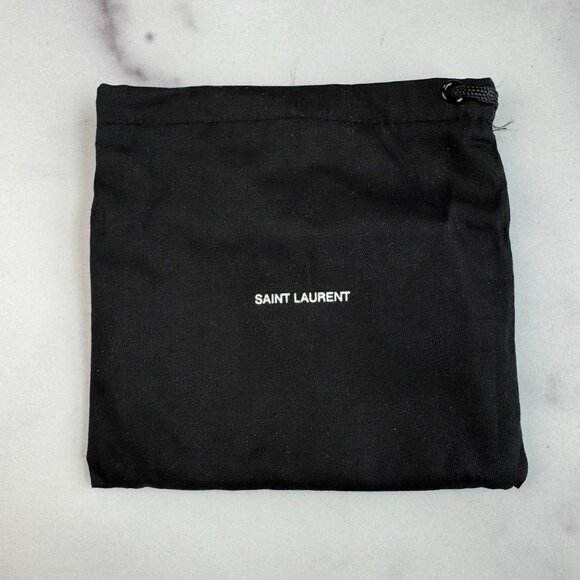 New Saint Laurent Joan Card Case Black Quilted Leather Authentic $330 Retail - Picture 6 of 7